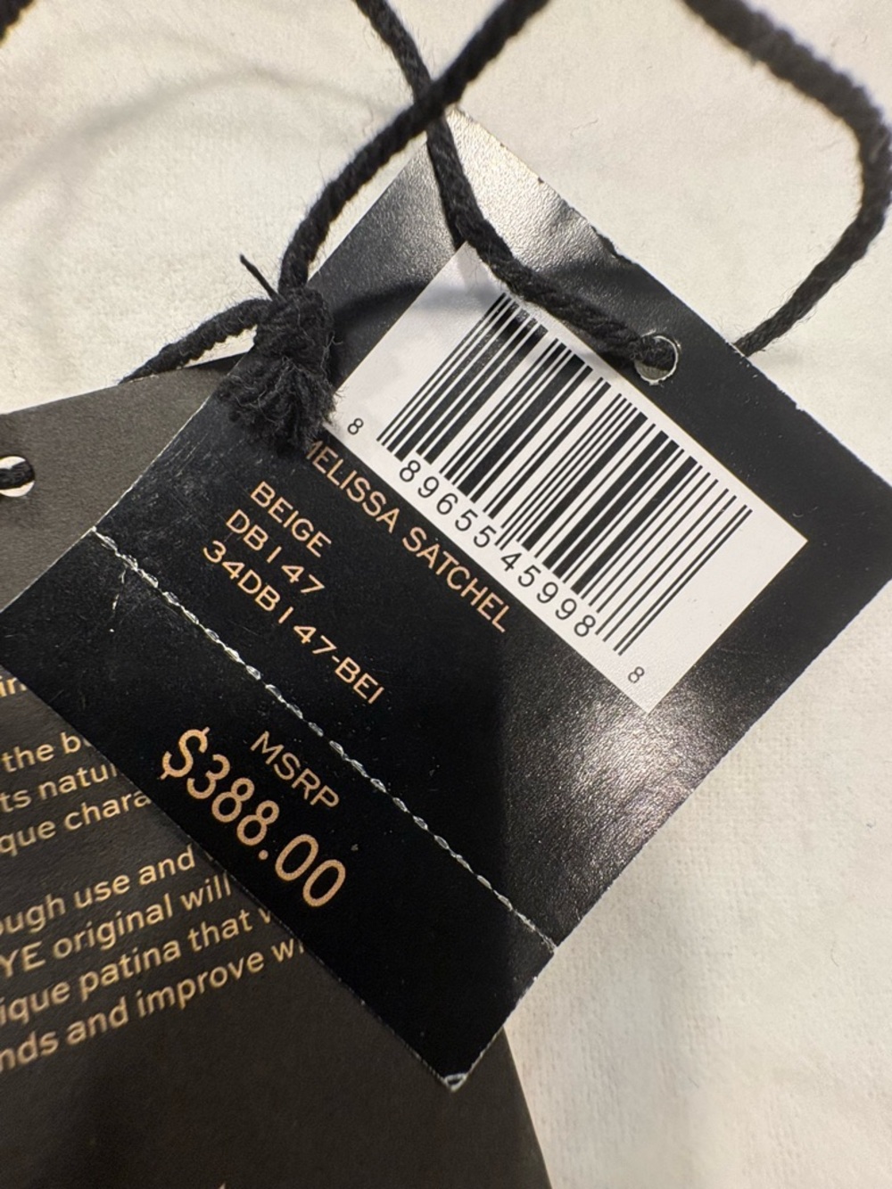 Frye Melissa Satchel in Beige Leather Classic Style W Dust Bag - Picture 15 of 15